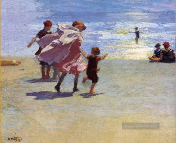 Brighton Strand Impressionist Strand Edward Henry Potthast Ölgemälde